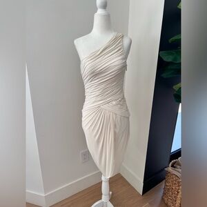 White one shoulder mini dress